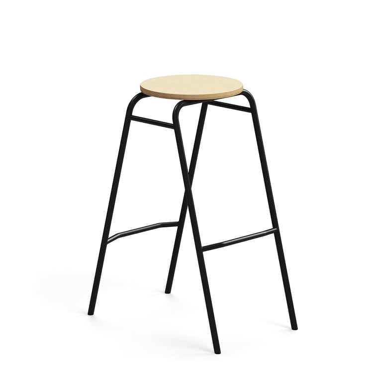 E-shop Barová stolička ALTUS, výška 790 mm, antracit/breza