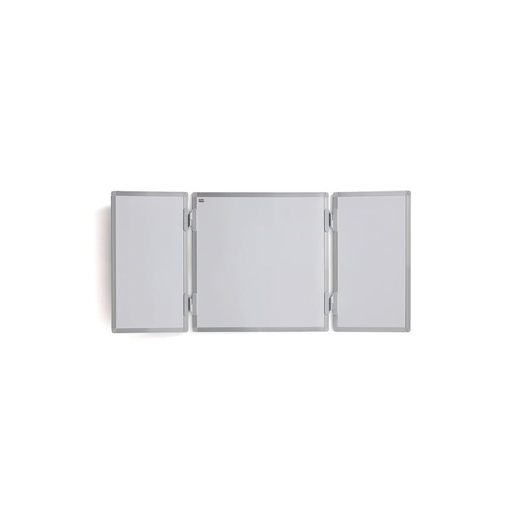 E-shop Trojdielna biela tabuľa RITA, 1800x600 mm,