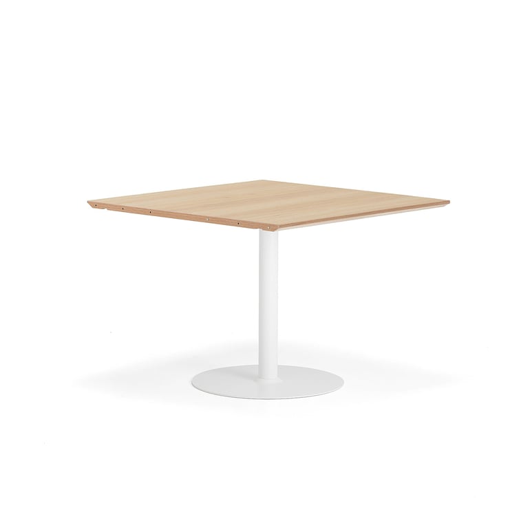 Stôl METRIC, rozširujúci diel, 1000x1000x720 mm, biela/dub
