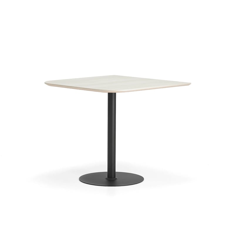 E-shop Barový stôl METRIC, zaoblené rohy, 1000x1000x900 mm, čierna/dub