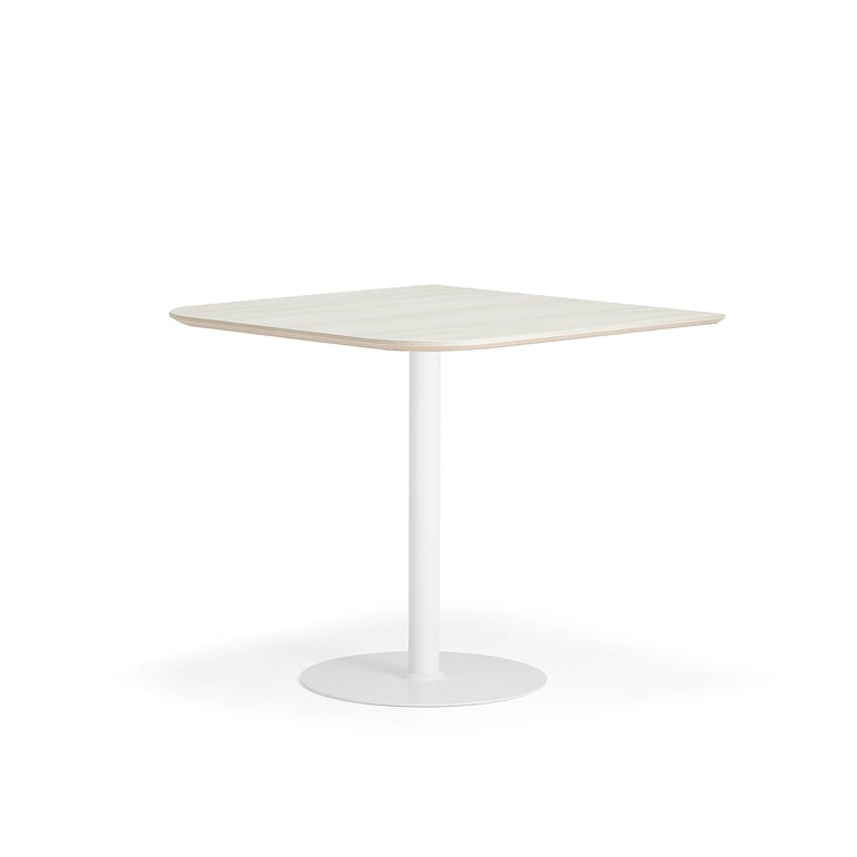 E-shop Barový stôl METRIC, zaoblené rohy, 1000x1000x900 mm, čierna/orech