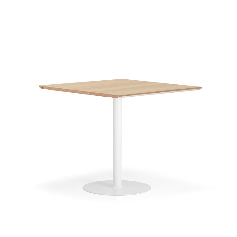 Barový stôl METRIC, rozširujúci diel, 1000x1000x900 mm, biela/dub