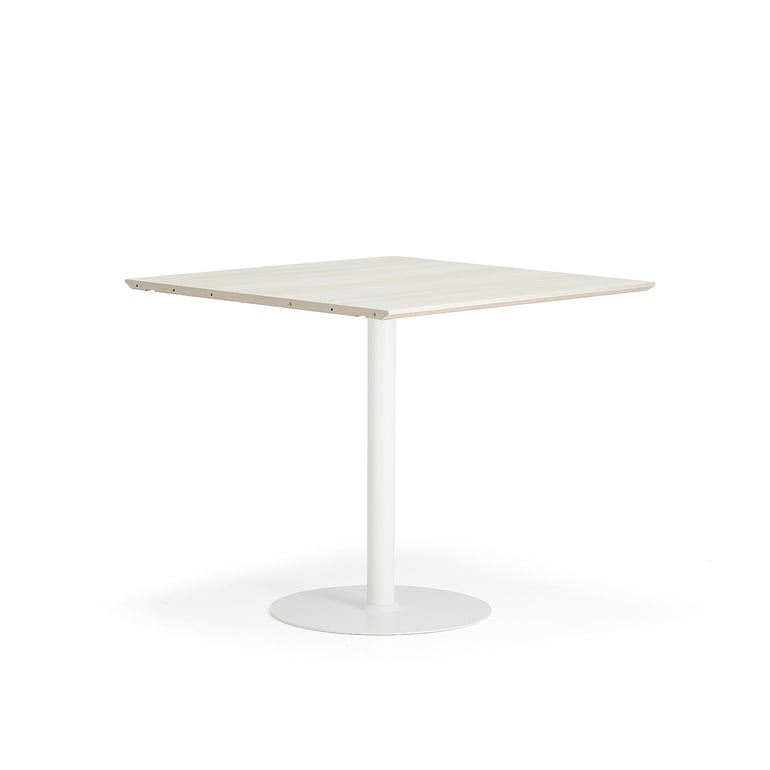 E-shop Barový stôl METRIC, rozširujúci diel, 1000x1000x900 mm, biela/jaseň