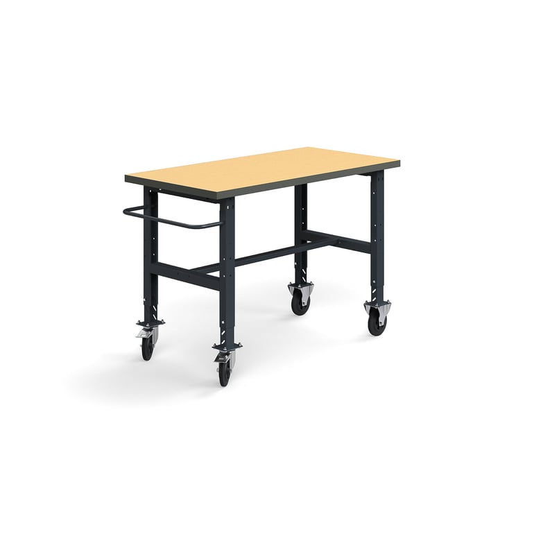 Mobilný dielenský stôl TRUST, 1500x760 mm, 200 kg, tvrdená doska