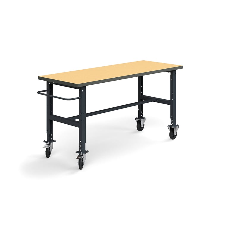 Mobilný dielenský stôl TRUST, 2000x760 mm, 200 kg, tvrdená doska