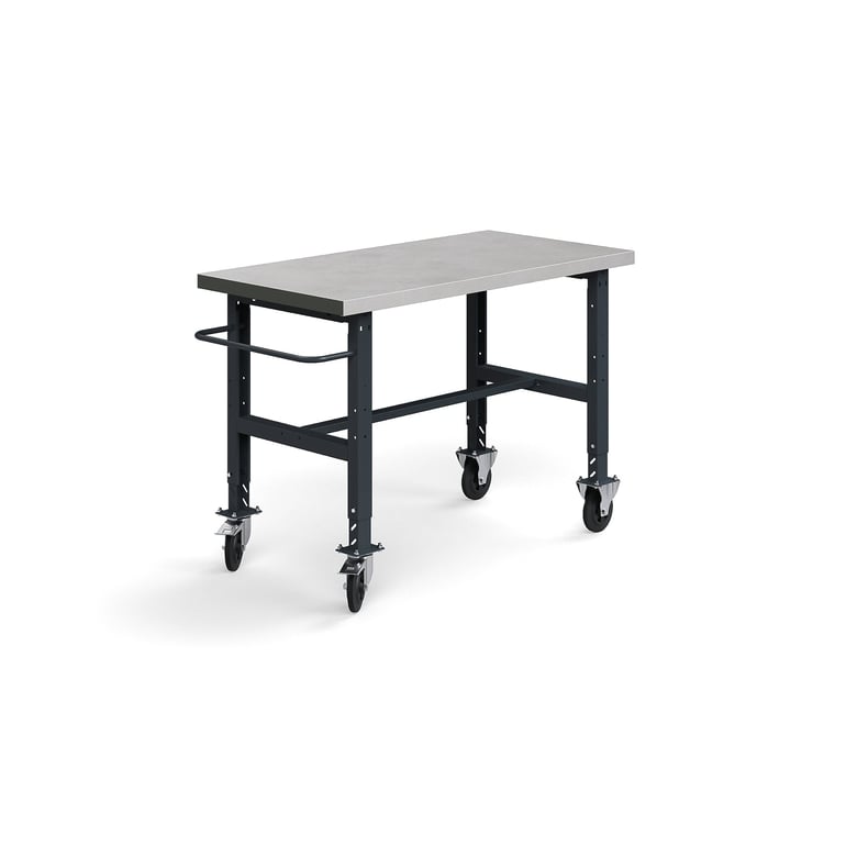 Levně Pojízdný dílenský stůl TRUST, 1500x760 mm, 200 kg, ocelový povrch