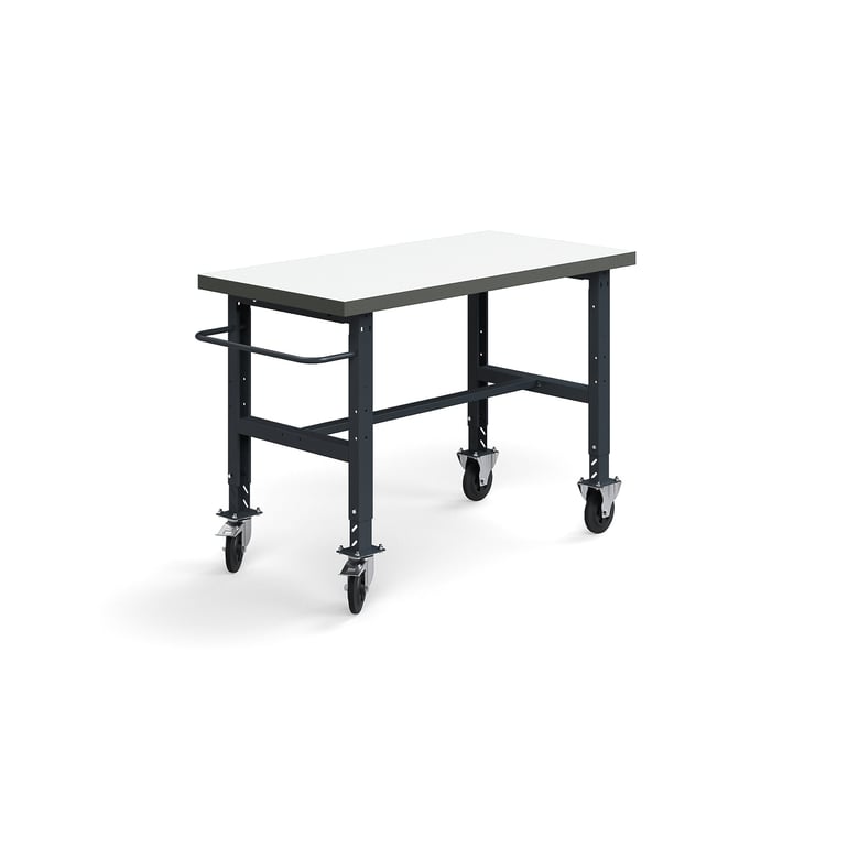 Mobilný dielenský stôl TRUST, 1500x760 mm, 200 kg, vysokotlaký laminát