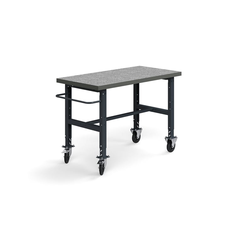 Fotografie produktu: Pojízdný dílenský stůl TRUST, 1500x760 mm, 200 kg, vinylový povrch