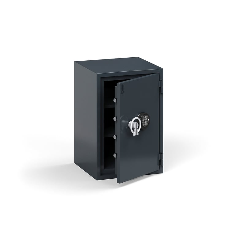 Fotografie produktu: Ohnivzdorný trezor PROTECT, elektronický kódový zámek, 650x440x420 mm
