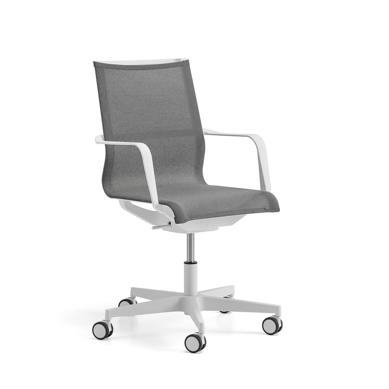 E-shop Konferenčná stolička ENFIELD, biela/taupe