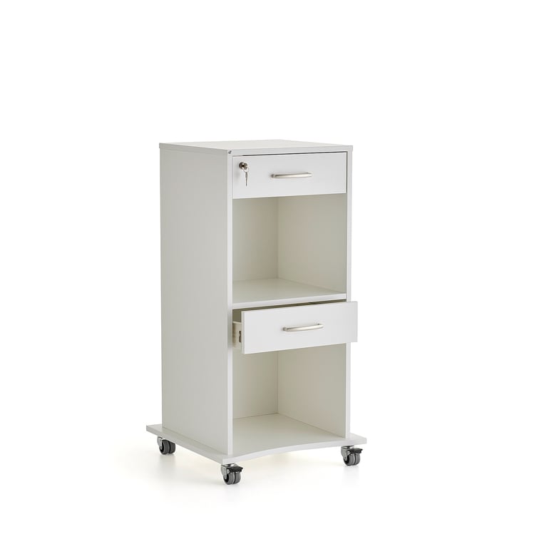 E-shop Rečnícky pult, 2 zásuvky, biela