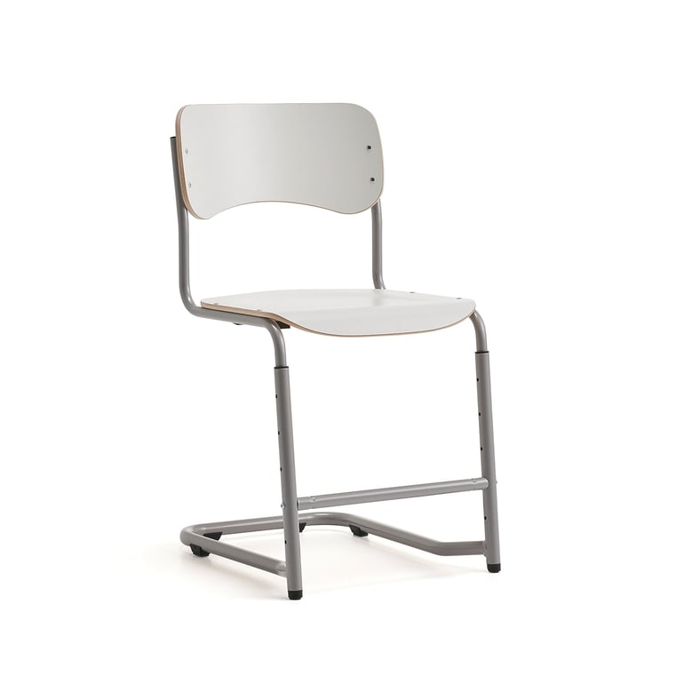Levně Školní židle ELEVATE, nastavitelná výška 460-640 mm, stříbrná/bílá