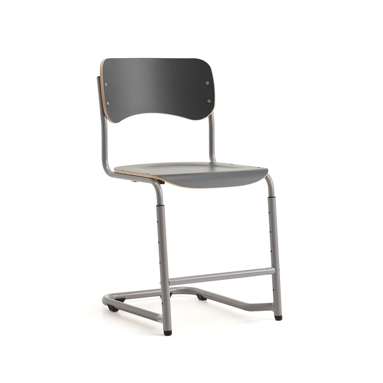 E-shop Študentská stolička ELEVATE, nastaviteľná výška: 460-520 mm, strieborná/antracit