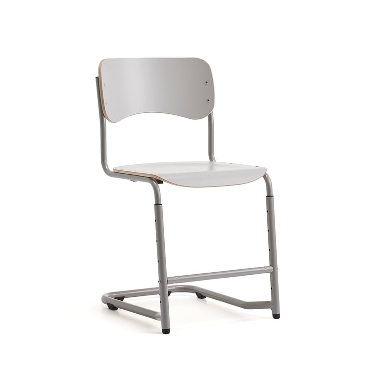 E-shop Študentská stolička ELEVATE, nastaviteľná výška: 460-520 mm, strieborná/šedá