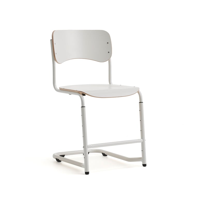 E-shop Študentská stolička ELEVATE, nastaviteľná výška: 460-520 mm, biela