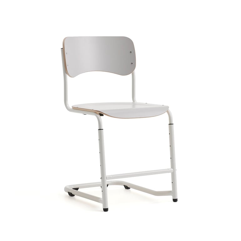 Levně Školní židle ELEVATE, nastavitelná výška 460-640 mm, bílá/šedá