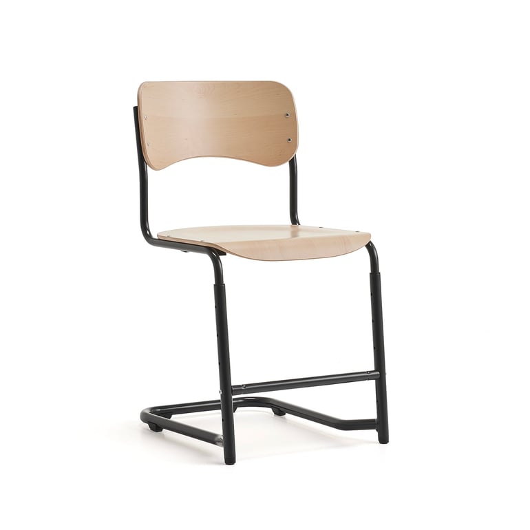 Levně Školní židle ELEVATE, nastavitelná výška 460-640 mm, antracitová/bříza