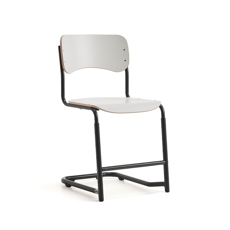E-shop Študentská stolička ELEVATE, nastaviteľná výška: 460-520 mm, antracit/biela