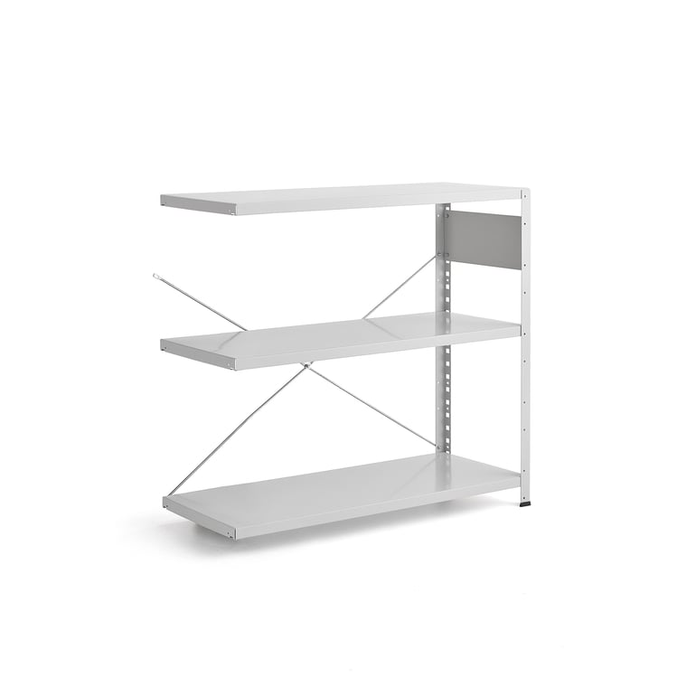 Levně Kovový regál IDEAL, přídavná sekce, 920x1005x400 mm, šedá