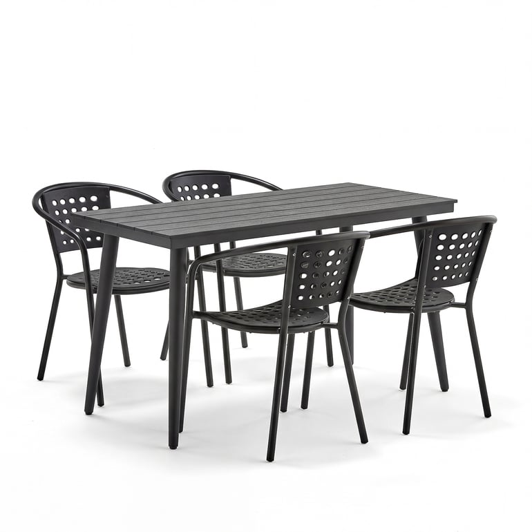 Levně Venkovní nábytková sestava VISTA + CAPRI, 1 stůl + 4 židle