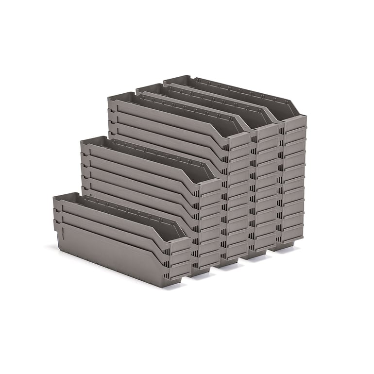 Fotografie produktu: Regálový box REACH, 500x90x95 mm, bal. 40 ks, šedá