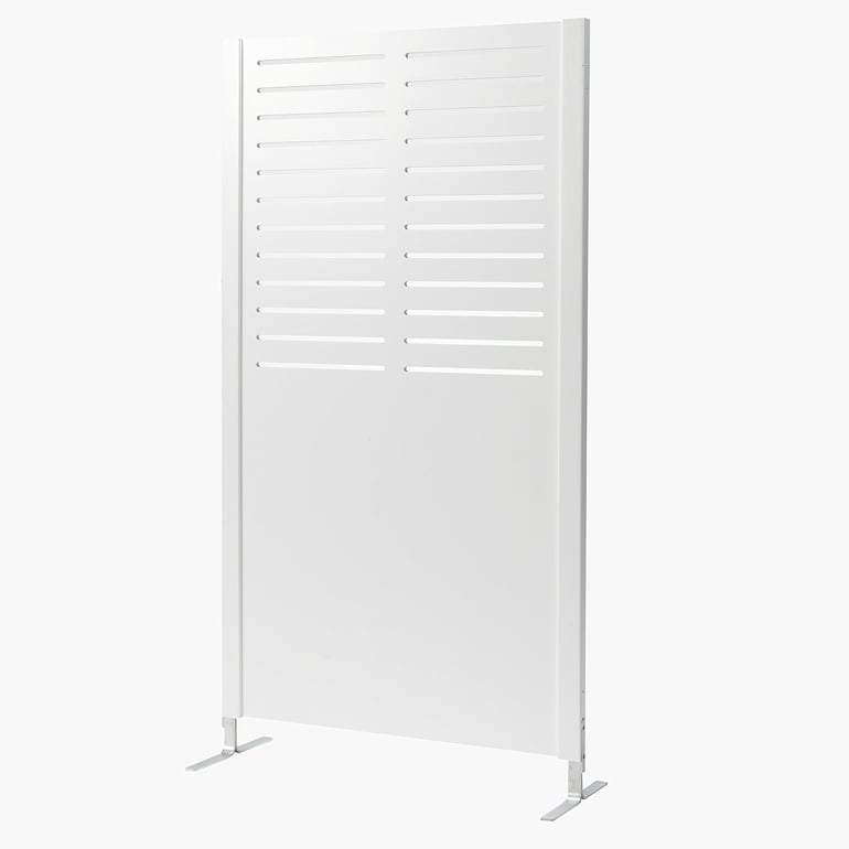 Levně Dřevěný paraván FREE, vzor pruh, 1720x940 mm, bílá