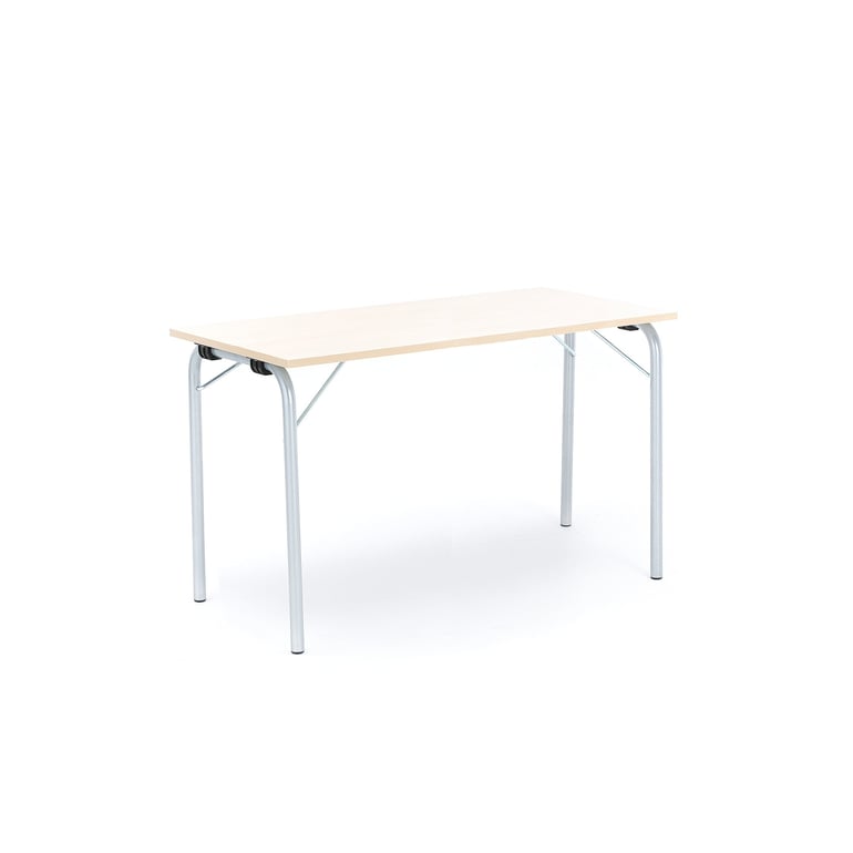 Skladací stôl NICKE, 1200x500x720 mm, laminát - breza, galvanizovaný