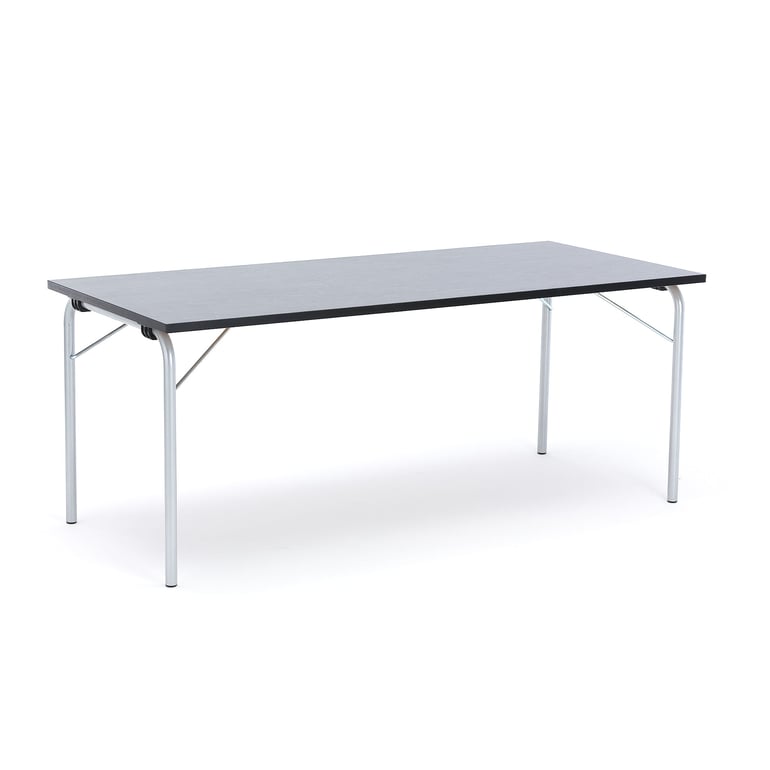 Skladací stôl NICKE, 1800x800x720 mm, linoleum - tmavošedá, galvanizovaný