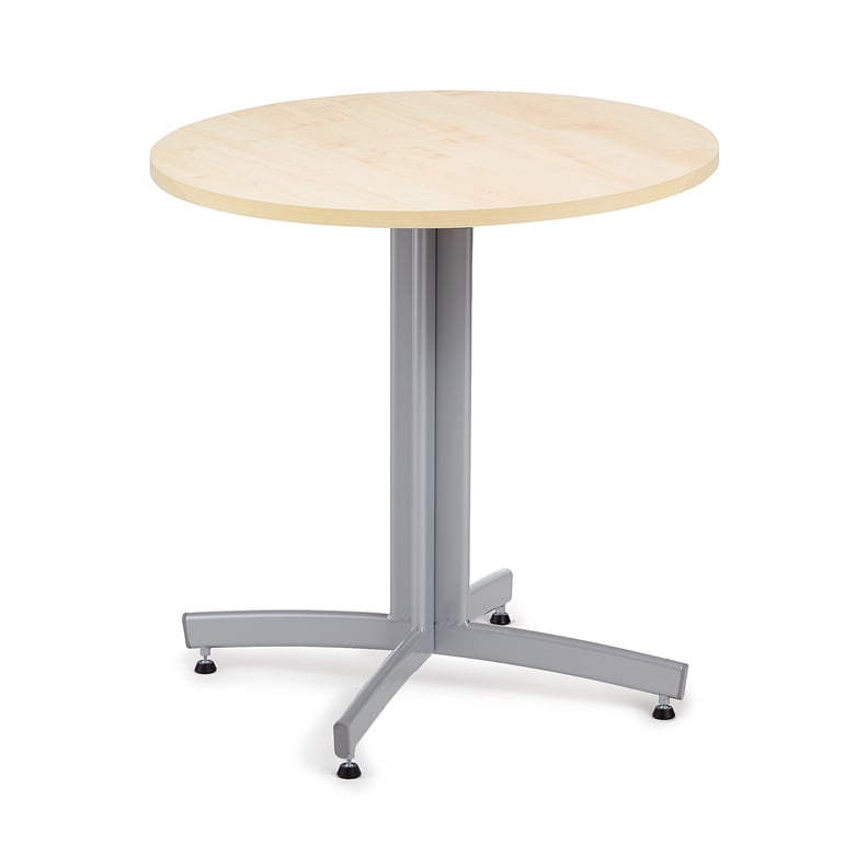 Round canteen table SANNA, Ø 700x720 mm, birch, alu | AJ Products UK
