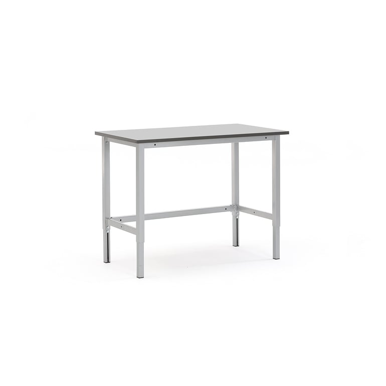 Manuálne výškovo nastaviteľný dielenský stôl MOTION, nosnosť 400 kg, 1200x600 mm