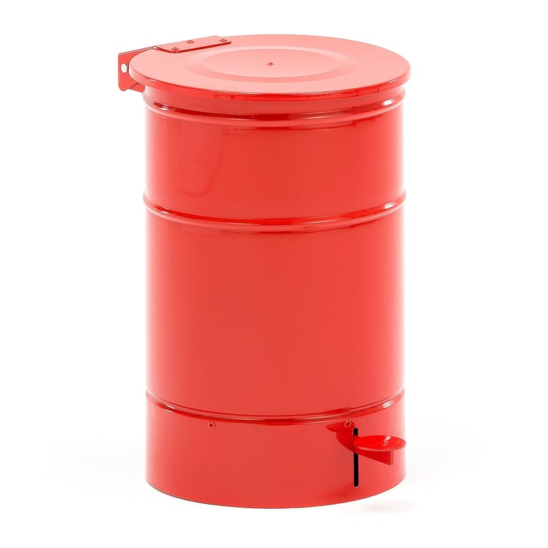 Solvent rag bin LISTON, Ø 320x480 mm, 30 L, red | AJ Products UK