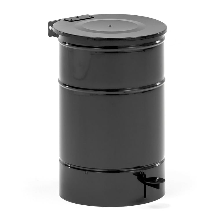 Solvent rag bin LISTON, Ø 320x480 mm, 30 L, black | AJ Products IE