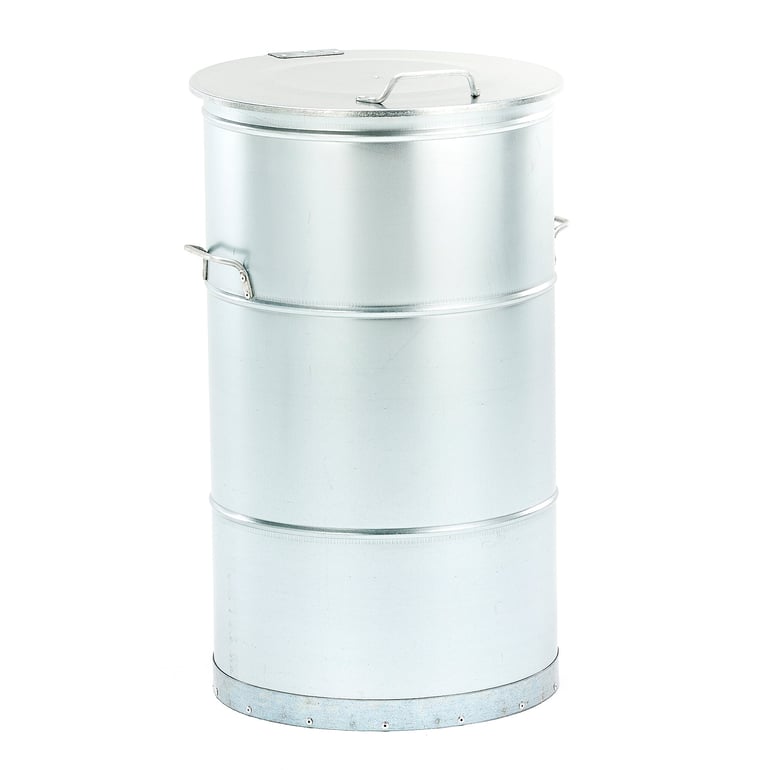 Solvent rag bin LISTON, Ø 475x780 mm, 115 L, galvanised | AJ Products UK