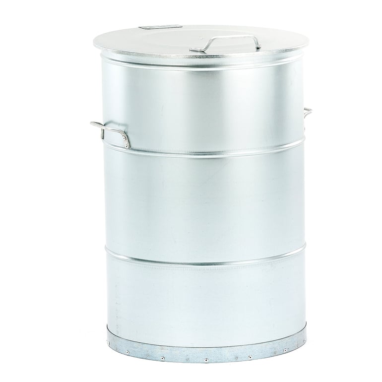 Solvent rag bin LISTON, Ø 550x780 mm, 160 L, galvanised | AJ Products UK