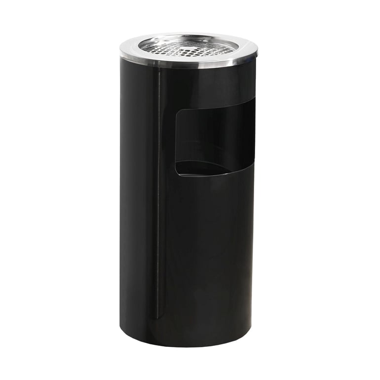 Levně Odpadkový koš s popelníkem CHARLIE, 13 l, černý