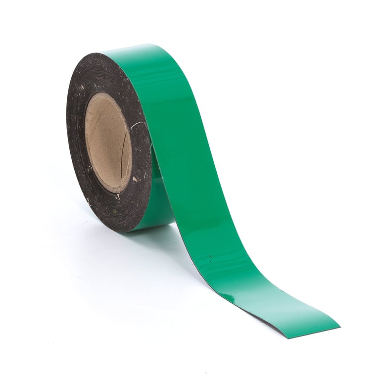 Levně Popisovatelná magnetická páska, 50 mm, délka 20 m, zelená