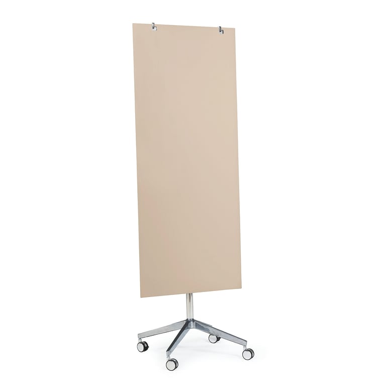 Levně Mobilní skleněná tabule STELLA, magnetická, světle hnědá