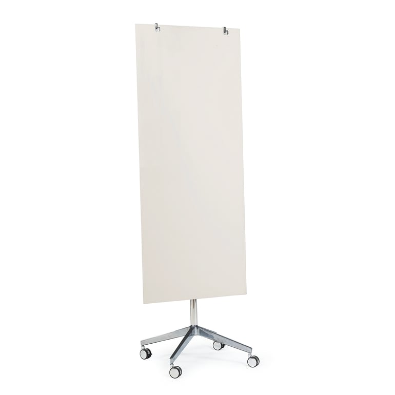 Levně Mobilní skleněná tabule STELLA, magnetická, světle šedá