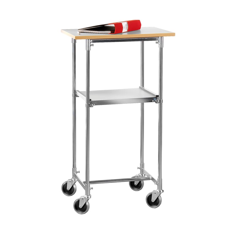 Levně Stolový vozík CHEER, 50 kg, 600x430 mm, světle šedá