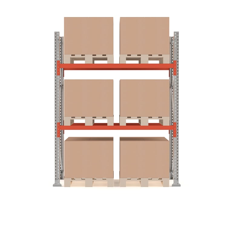 Levně Paletový regál ULTIMATE, 6 palet, 1000 kg/paleta, výška 2500 mm