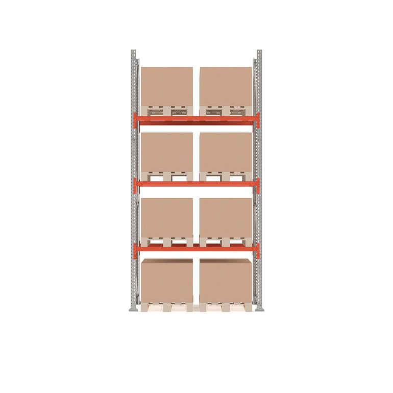 Levně Paletový regál ULTIMATE, 8 palet, 1000 kg/paleta, výška 4000 mm