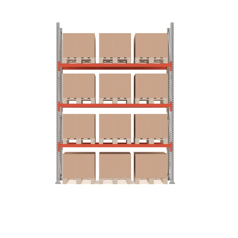 Levně Paletový regál ULTIMATE, 12 palet, 1000 kg/paleta, výška 4000 mm