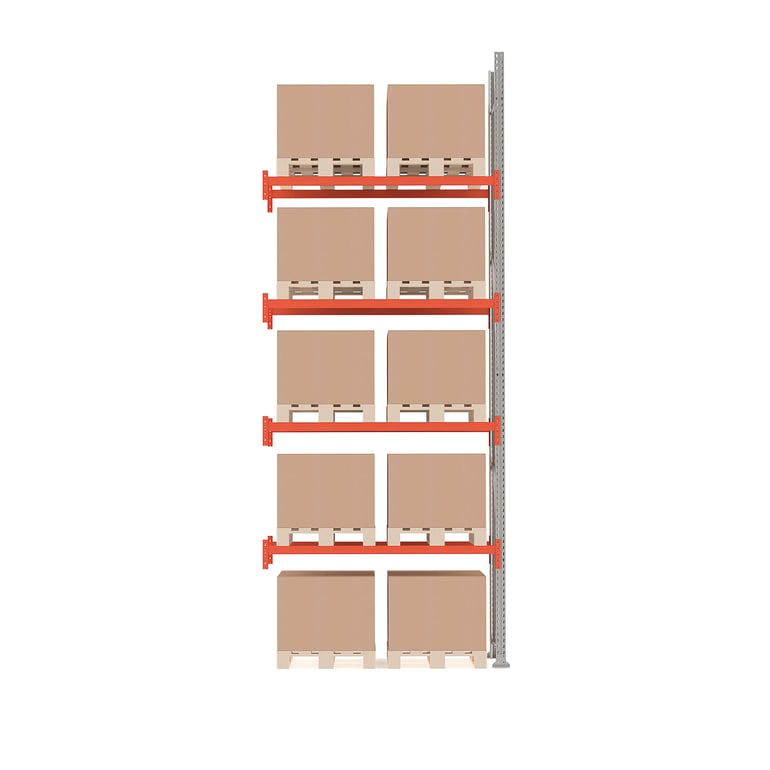 Levně Paletový regál ULTIMATE, přídavný, 10 palet, 1000 kg/paleta, výška 5000 mm