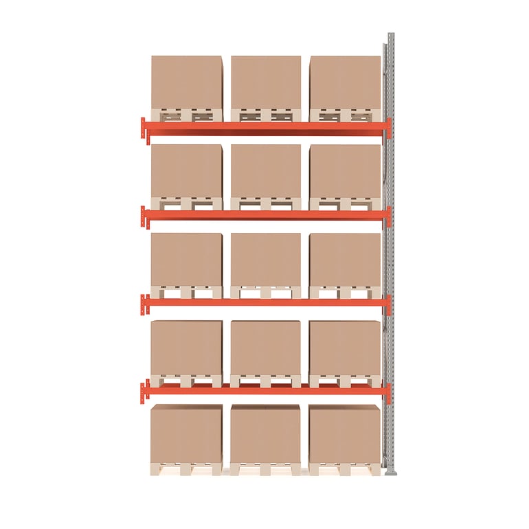 Levně Paletový regál ULTIMATE, přídavný, 16 palet, 500 kg/paleta, výška 5000 mm