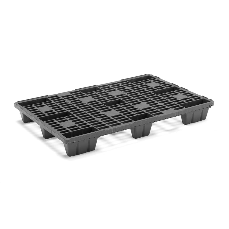 Levně Plastová exportní paleta, 1200x800 mm, černá