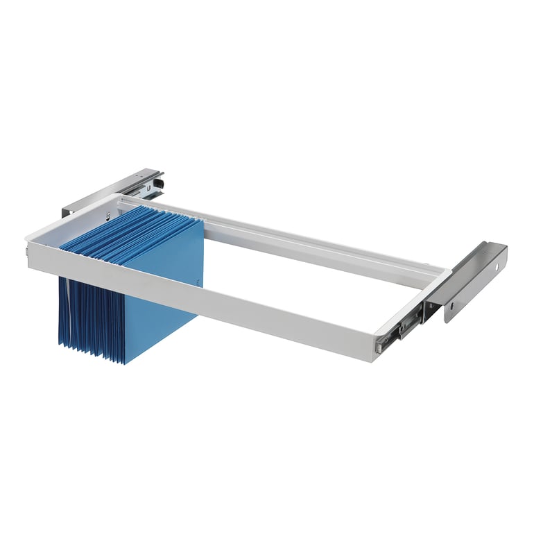 Levně Výsuvný rám na závěsné desky do skříně STYLE / SAFE, 835x365 mm, bílý