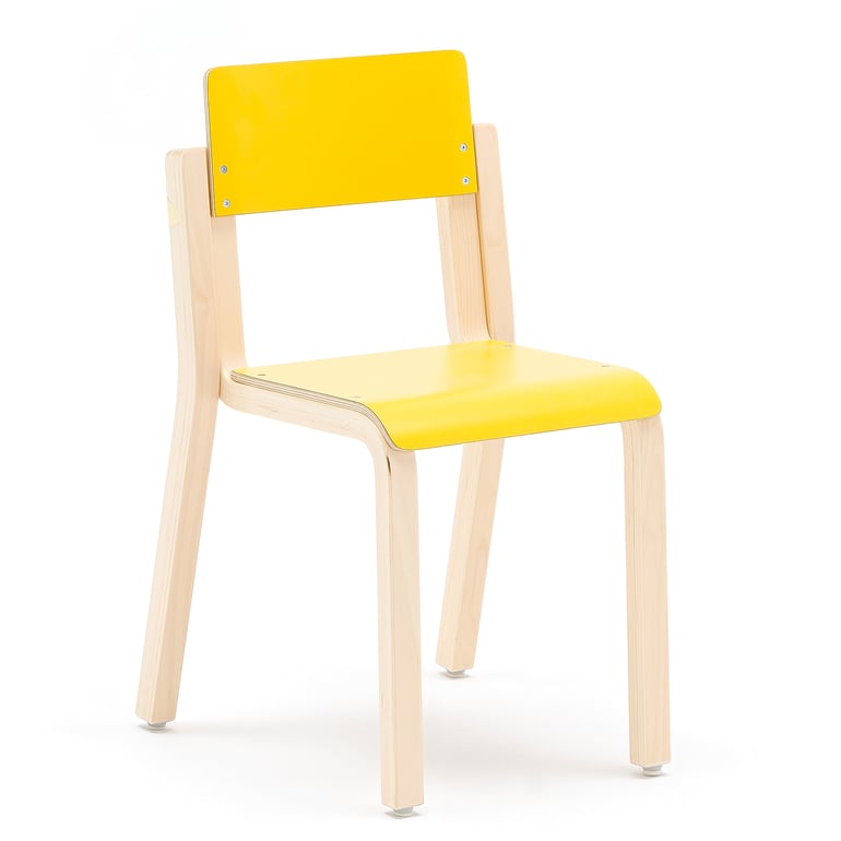 Levně Dětská židle DANTE, výška 380 mm, bříza/žlutá