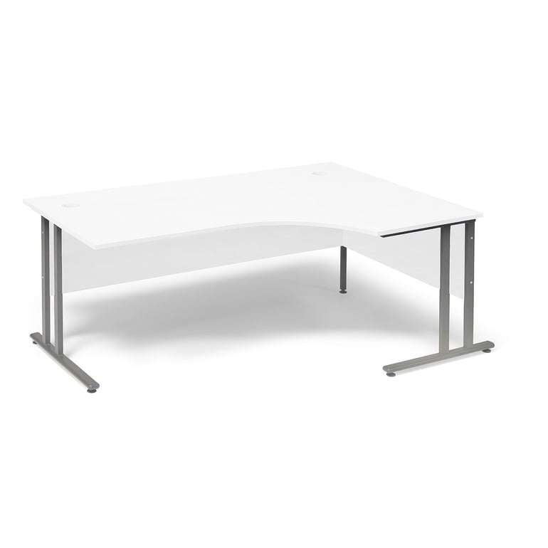 Levně Psací stůl FLEXUS, pravý, 1800x1200 mm, bílá