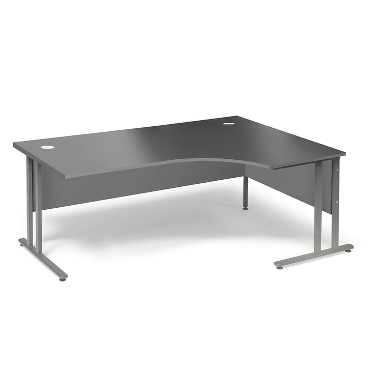 Levně Psací stůl FLEXUS, pravý, 1800x1200 mm, šedá