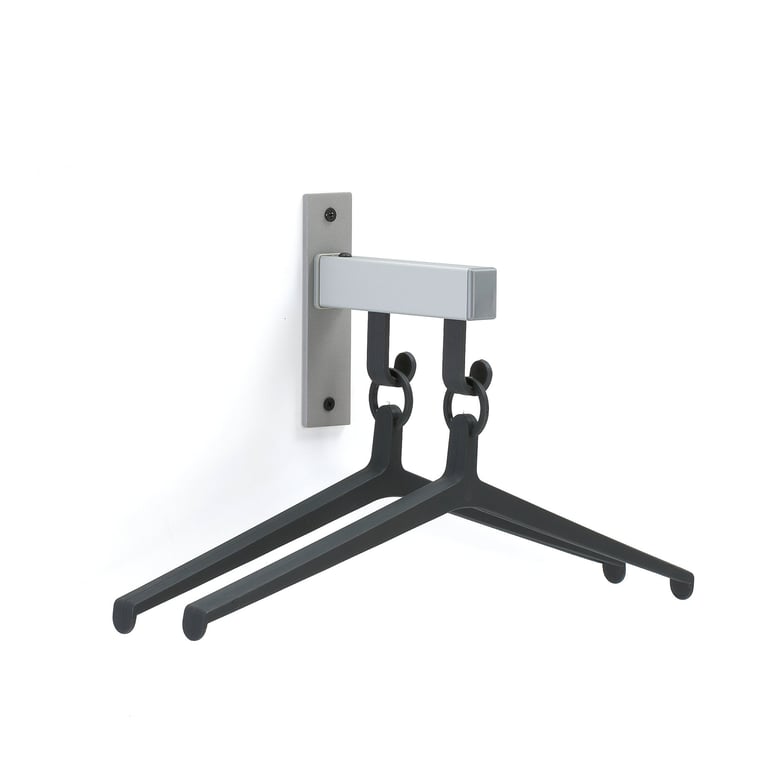 Coat rack GARNET, 2 hangers, grey | AJ Products UK